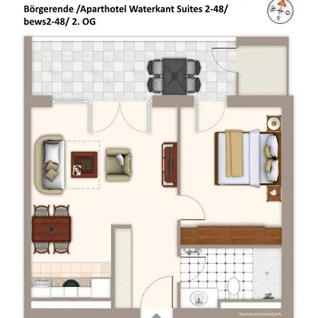 Aparthotel-waterkant-suites-suite-2-48 Börgerende-Rethwisch